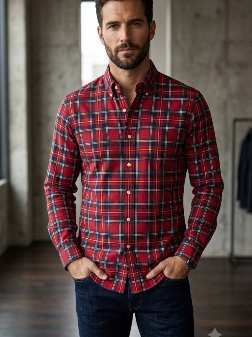 Ralph Lauren Red Plaid Button-Down Shirt